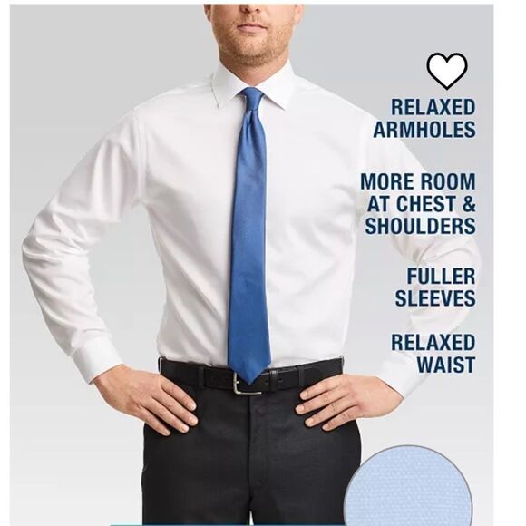 MICHAEL KORSRegular Fit Airsoft Stretch Non-Iron Performance‎ Solid Dress Shirt - Picture 5 of 11